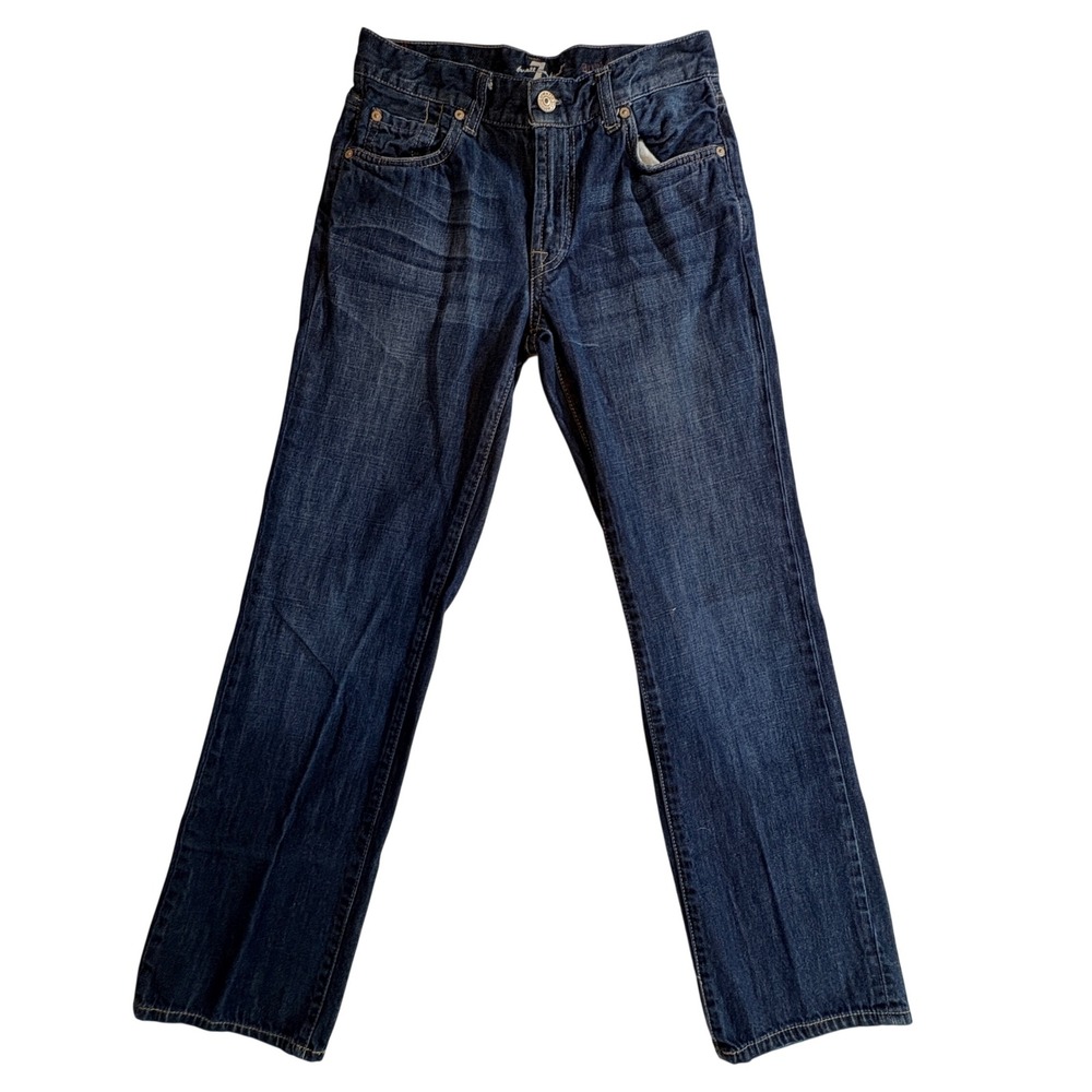 7 For All Mankind Austyn Jeans Boys 12 Dark Wash Relaxed Straight Leg Cotton